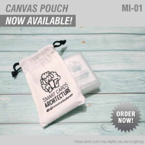 Smart Cards Canvas String Pouch